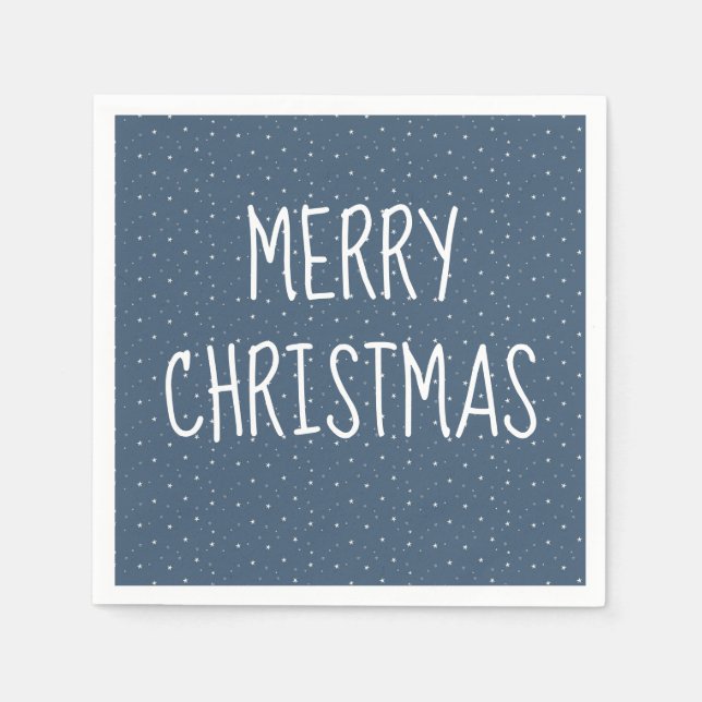 Merry Christmas On Stars Napkin