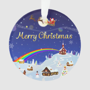 Merry Christmas on the Full Moon Ornament