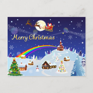 Merry Christmas on the Full Moon Postcard