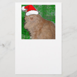 Merry Christmas Orange Tabby Kitten Stationery