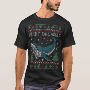 Merry Christmas Orcas Killer Whale Gift Ugly Chris T-Shirt