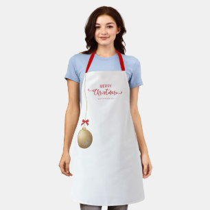 Merry Christmas Ornament Apron
