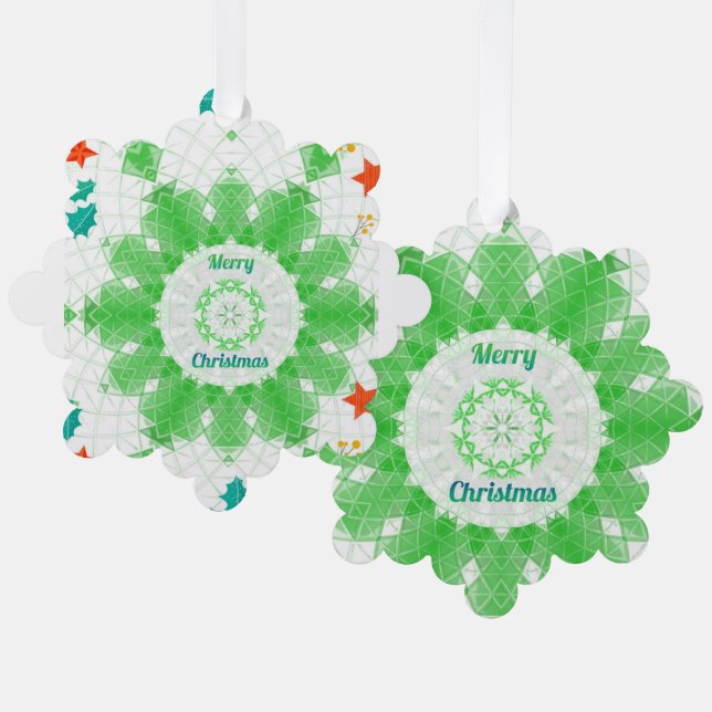 Merry Christmas Ornament Card (Front/Back)