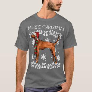 Merry Christmas Ornament Redbone Coonhound Xmas Sa T-Shirt
