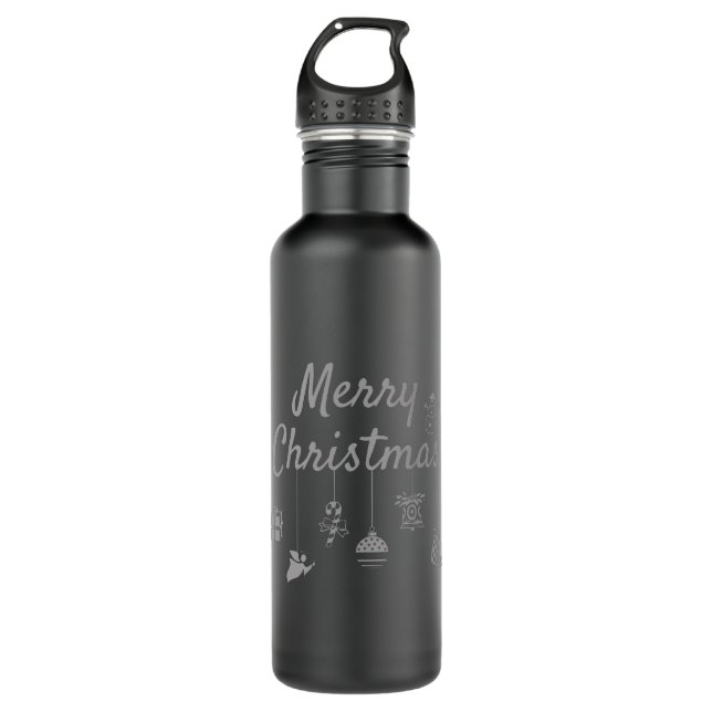 Merry Christmas Ornaments 710 Ml Water Bottle (Front)