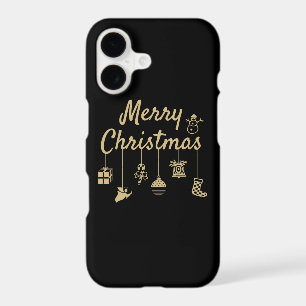 Merry Christmas Ornaments gold