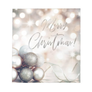 Merry Christmas Ornaments Notepad