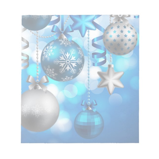 Merry Christmas Ornaments Notepad (Front)