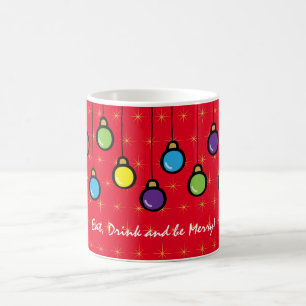 Merry Christmas Ornaments Red Mug