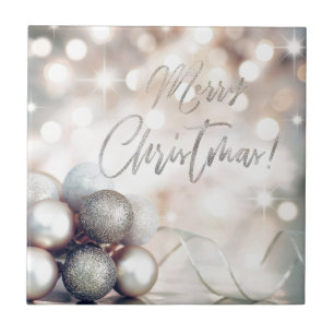 Merry Christmas Ornaments Tile