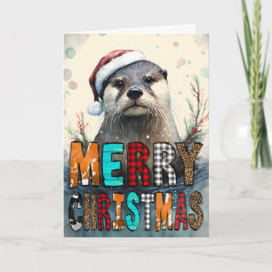 Merry Christmas Otter Card