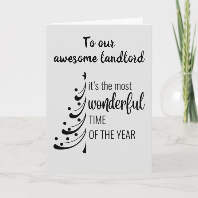 MERRY CHRISTMAS **OUR AWESOME LANDLORD** HOLIDAY C (Front)