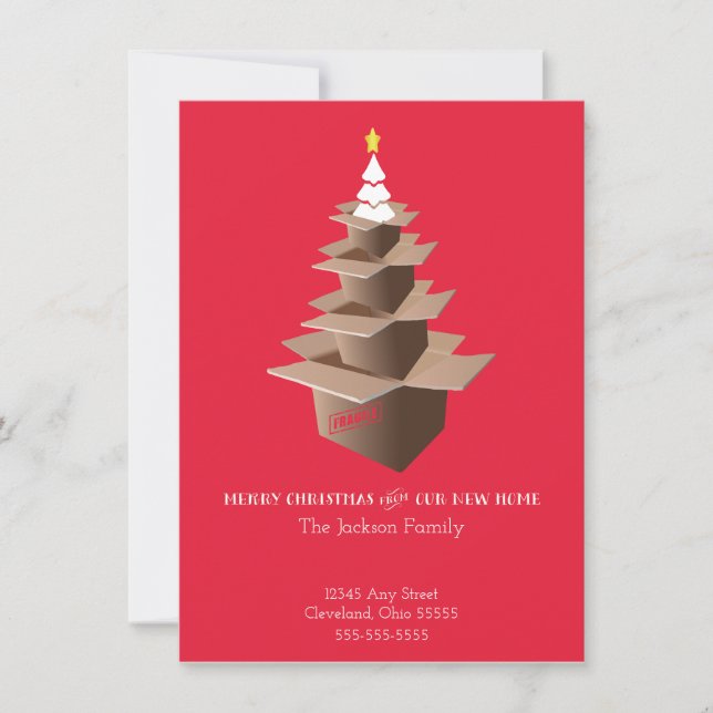 Merry Christmas Our New Home Moving Announcement (Front)