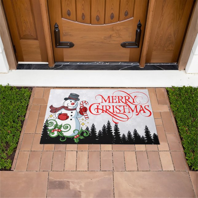 "Merry Christmas" Outdoor-Indoor Doormat (Outdoor)