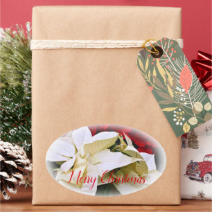 Merry Christmas Oval Sticker