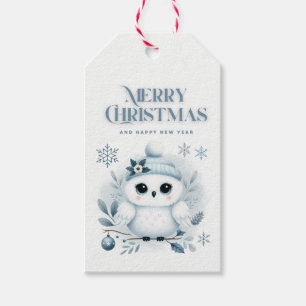 Merry Christmas Owl Gift Tags