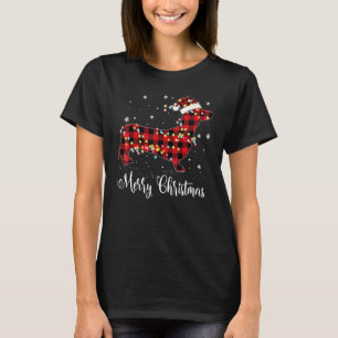 Merry Christmas Pajama Dachshund Dog Men Women T-Shirt