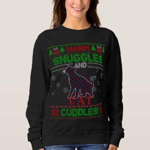 Merry Christmas Pajama Ugly Sweater Cat Plaid Outf