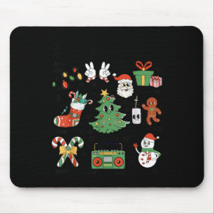 Merry Christmas Pajamas Family Matching Xmas Tree  Mouse Pad
