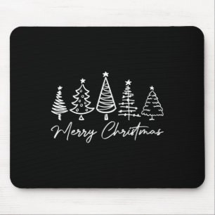 Merry Christmas Pajamas Family Matching Xmas Tree  Mouse Pad