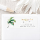 Merry Christmas Palm Tree Moving Return Address