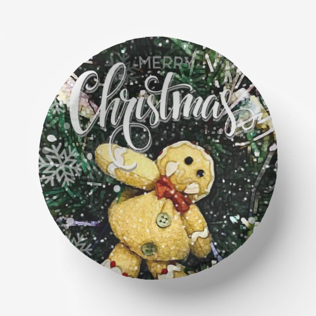Merry Christmas Paper Bowls Paper Plate (Front)