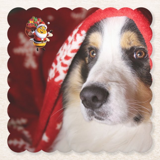 Merry Christmas Paper Coaster (Front)