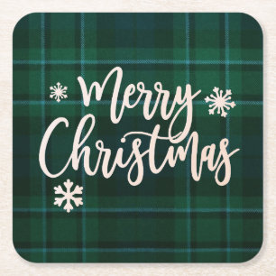 Merry Christmas Paper Coaster