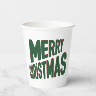 Merry Christmas Paper Cups