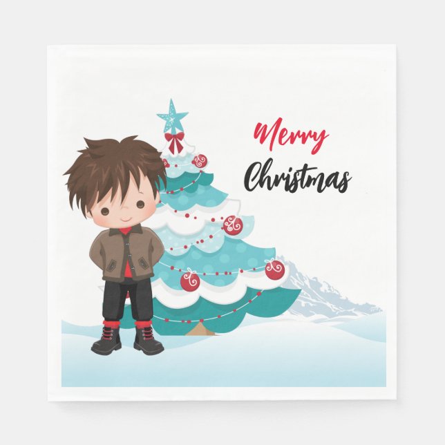 Merry Christmas  Paper  Napkin (Front)