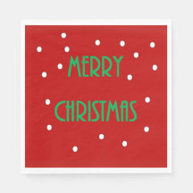 Merry Christmas Paper Napkins