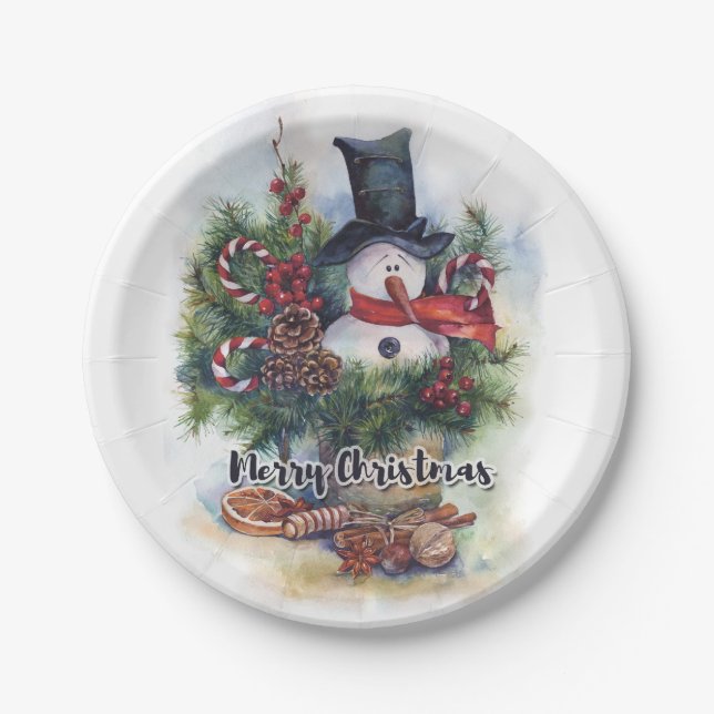 Merry Christmas  Paper Plate (Front)