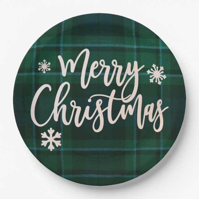 Merry Christmas Paper Plate (Front)