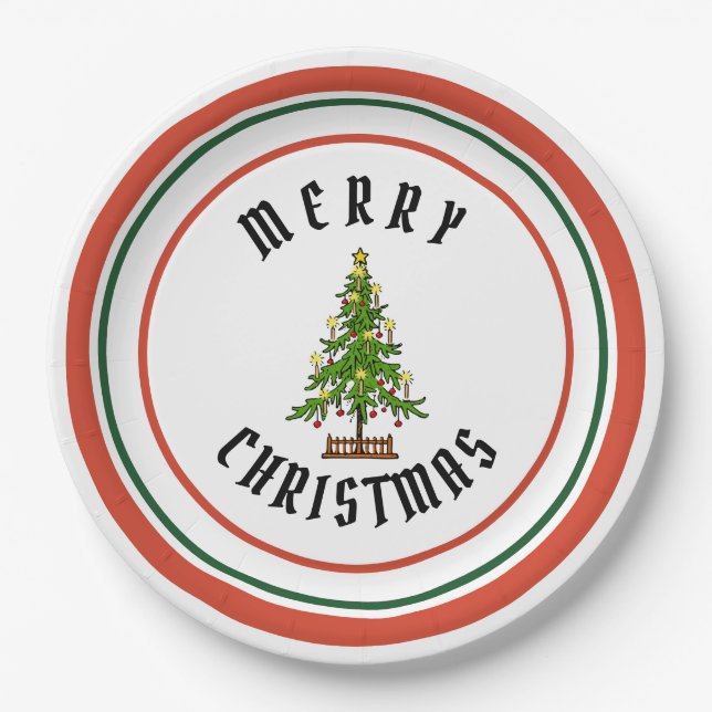 MERRY CHRISTMAS PAPER PLATE (Front)
