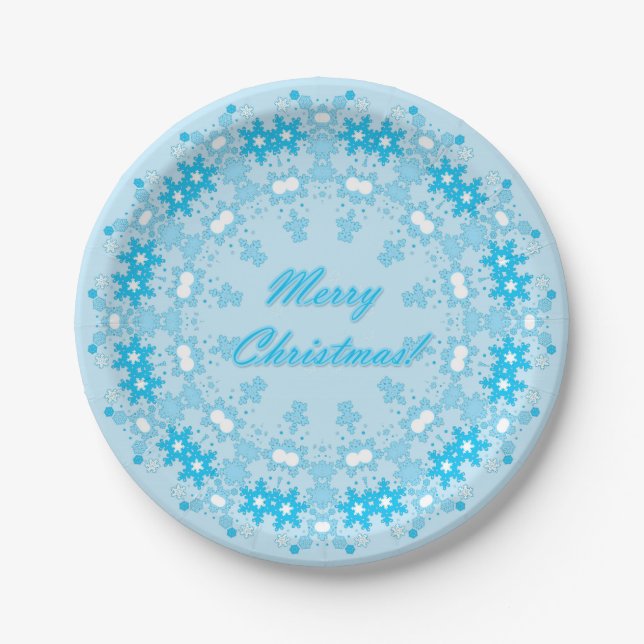 merry Christmas Paper Plate (Front)