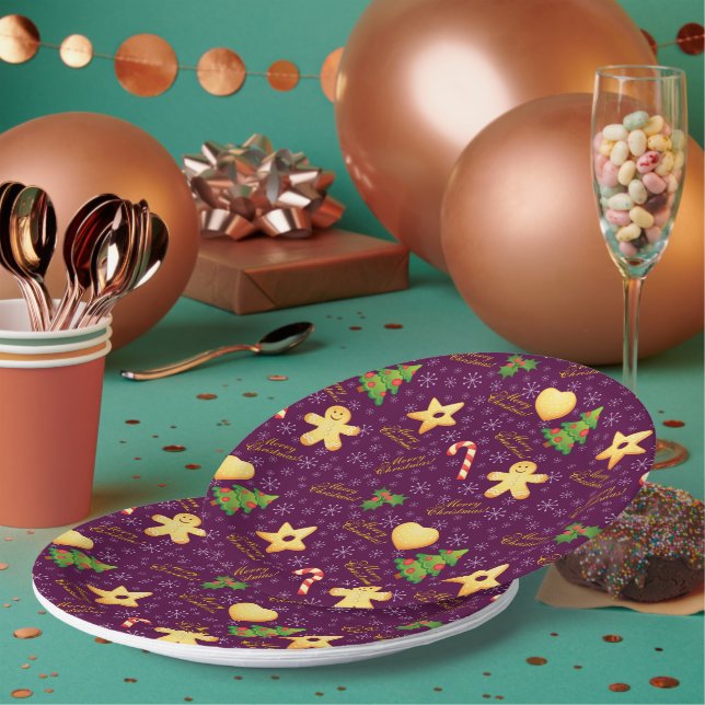 Merry Christmas Paper Plates (Multi)
