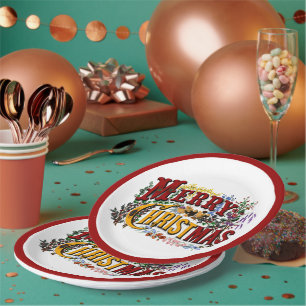 Merry Christmas Paper Plates