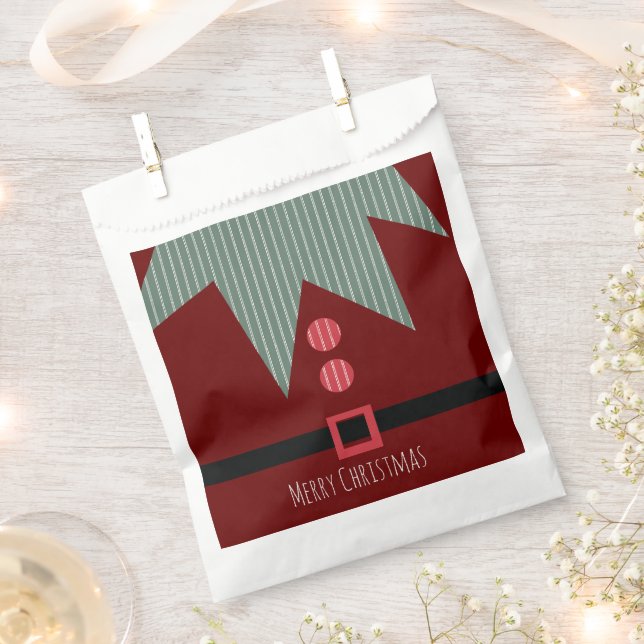 Merry Christmas Party Elf Suit   Favour Bag (Clipped)