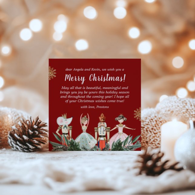 Merry Christmas Party Nutcracker Red Holiday Card (Merry Christmas Party Nutcracker Red Holiday Card)