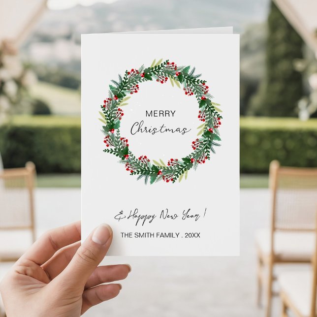 Merry Christmas Party Personalized Holiday Family Card (Creator Uploaded)