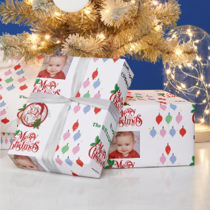 Merry Christmas Pastel Santa Approved Personalized Wrapping Paper