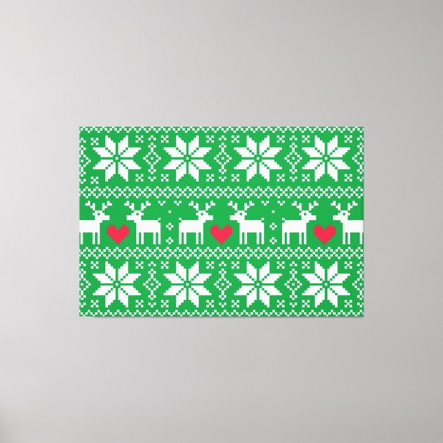 Merry Christmas pattern 2 Canvas Print (Front)