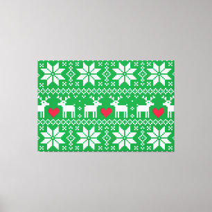 Merry Christmas pattern 2 Canvas Print