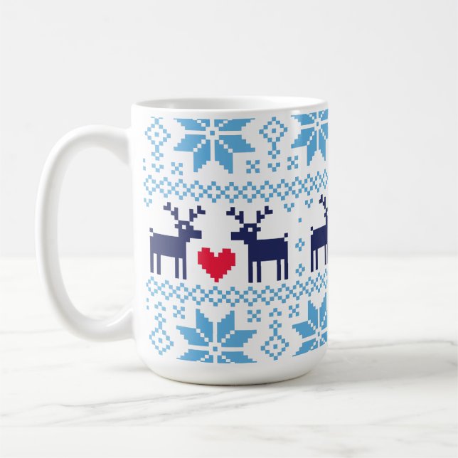 Merry Christmas pattern 2 Coffee Mug (Left)