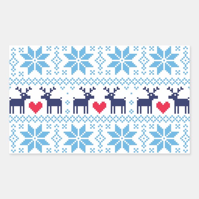 Merry Christmas pattern 2 Sticker (Front)