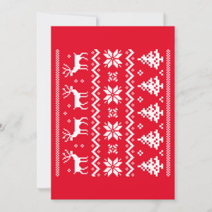 Merry Christmas pattern 4 Holiday Card