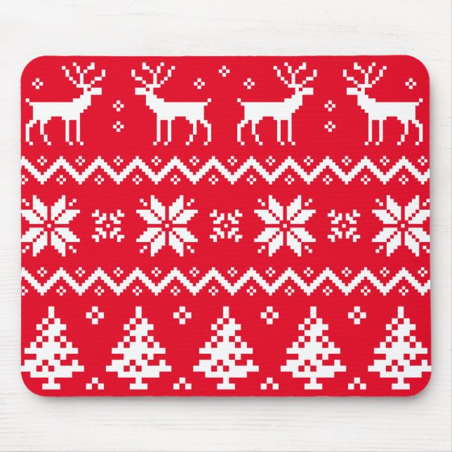 Merry Christmas pattern 4 Mouse Pad (Front)