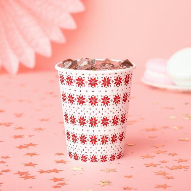 Merry Christmas pattern 5 Paper Cups (Insitu)