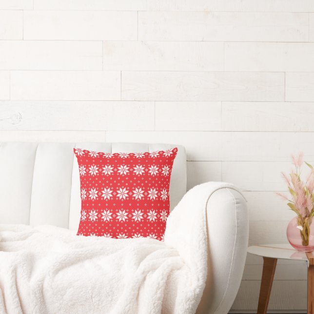 Merry Christmas pattern 5 Throw Pillow (Couch)