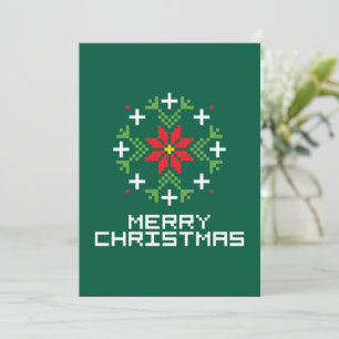 Merry Christmas pattern 6 Holiday Card